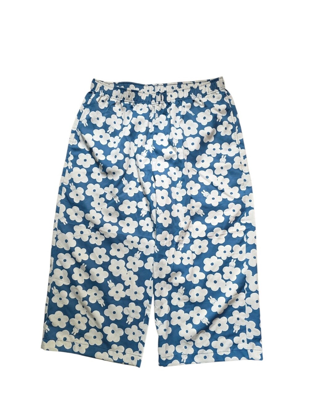 Uniqlo Miffy Airism Relaco 3/4 Shorts Blue & White EUC Size XL